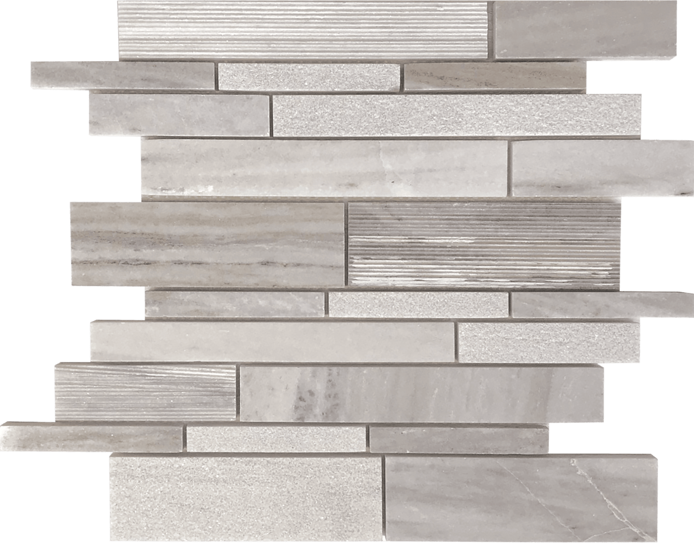 Tesoro Contempo Random Linear 12" x 12" Natural Stone Mosaic