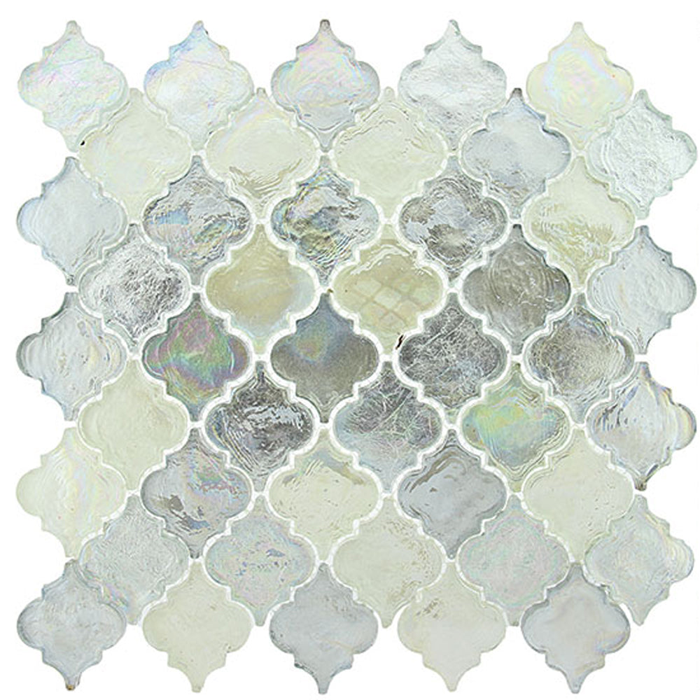 Dentelle Arabesque 11" x 11.5" Glass Mosaic