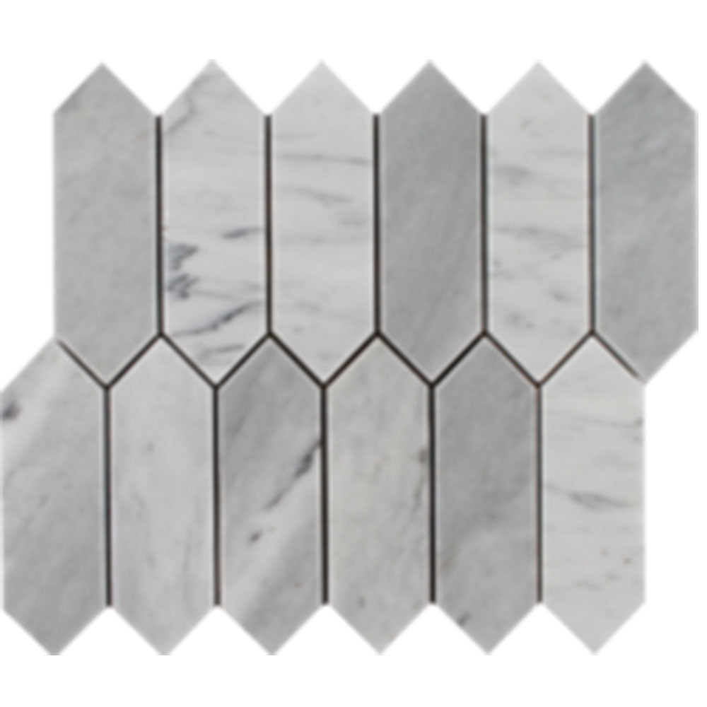 Tesoro Marble Picket 10" x 12" Marble Mosaic