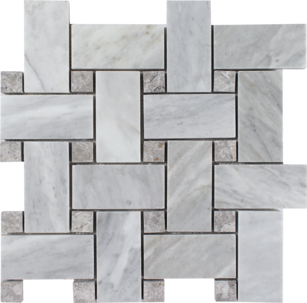 Tesoro Marble Basketweave 12" x 12" Marble Mosaic