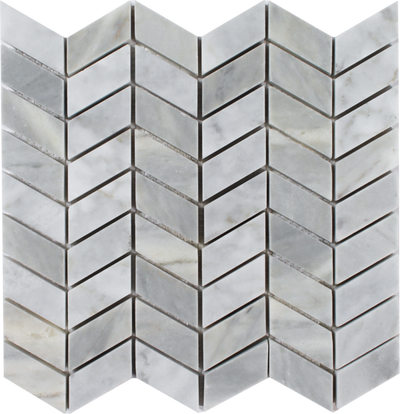 Tesoro Marble Chevron 10.25" x 11" Marble Mosaic