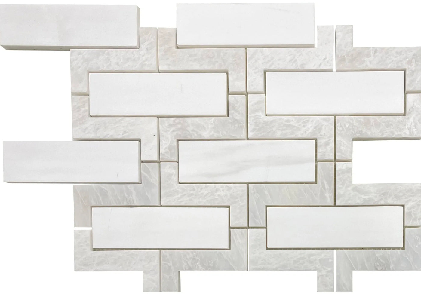 Aspire Stone Marble Versailles 9" x 12" Marble Mosaic