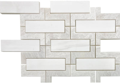 Aspire Stone Marble Versailles 9" x 12" Marble Mosaic