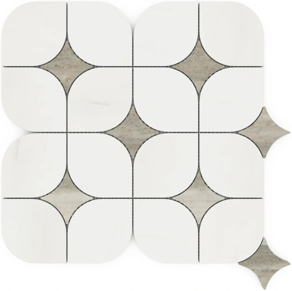Aspire Stone Marble Royal 12" x 12" Marble Mosaic