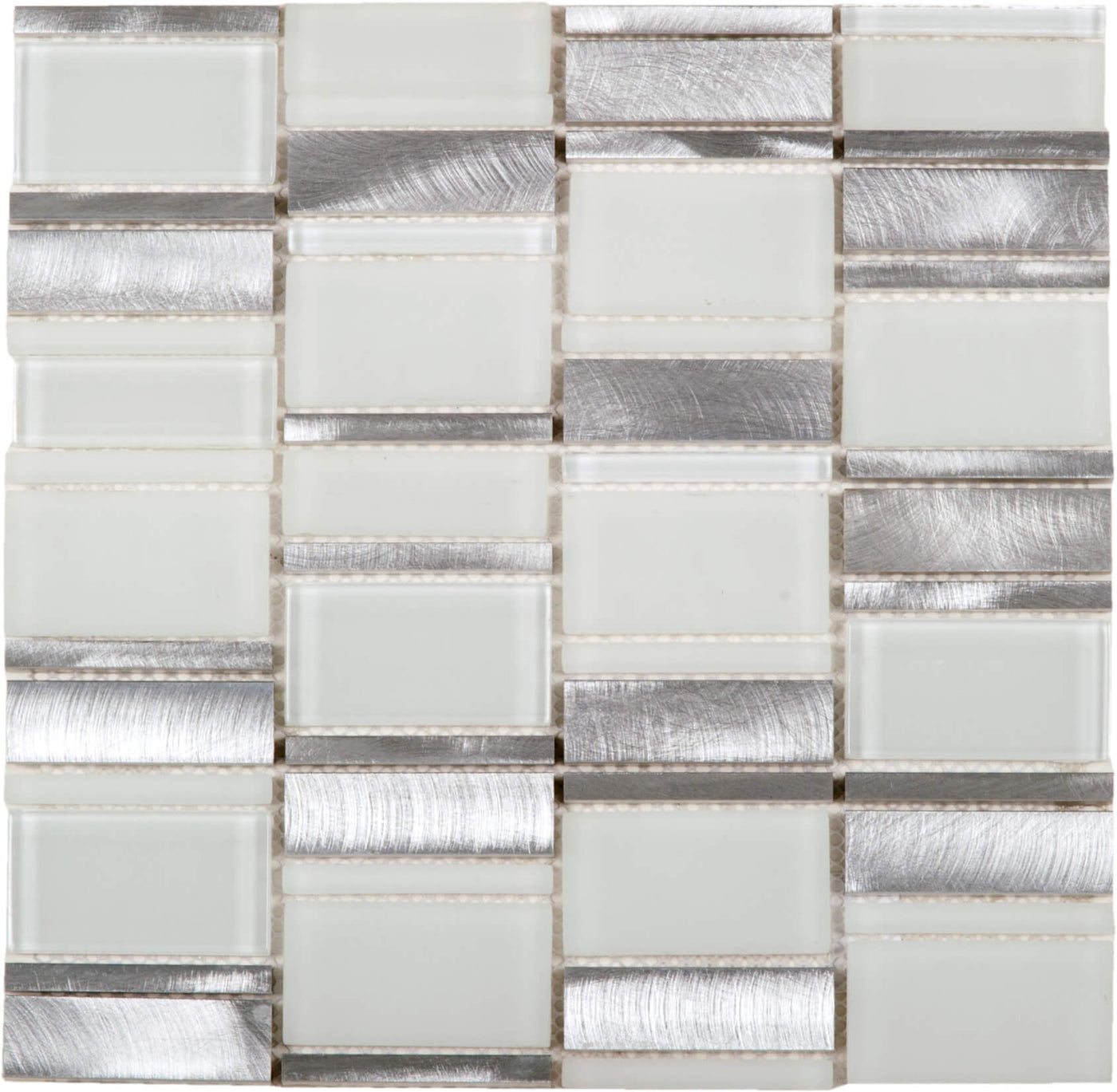 Bati Orient Mix 11.8" x 11.8" Glass & Aluminum Mosaic