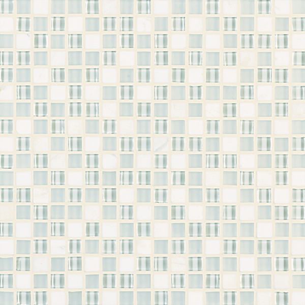 Crossville Ebb & Flow 0.5" x 0.5" 12" x 12" Natural Stone & Glass Mosaic