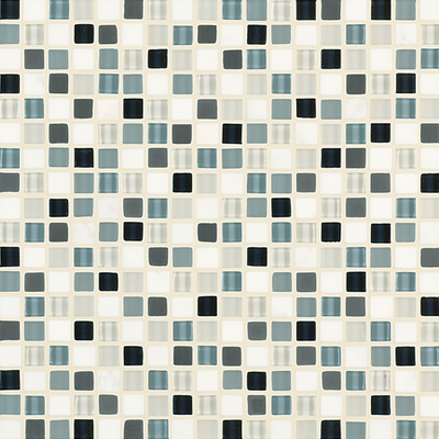 Crossville Ebb & Flow 0.5" x 0.5" 12" x 12" Natural Stone & Glass Mosaic