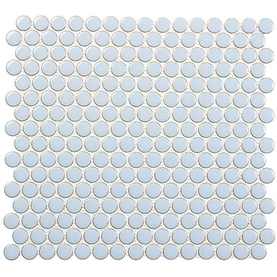Effortless Penny Round 11.38" x 12.31" Glass Mosaic