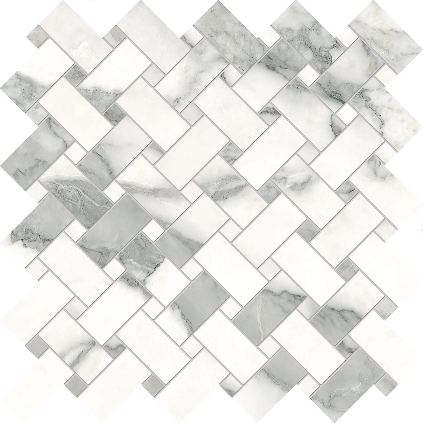 Emil Ceramica Tele Di Marmo Selection Intrecci 12" x 12" Porcelain Mosaic