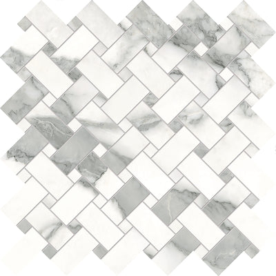 Emil Ceramica Tele Di Marmo Selection Intrecci 12" x 12" Porcelain Mosaic