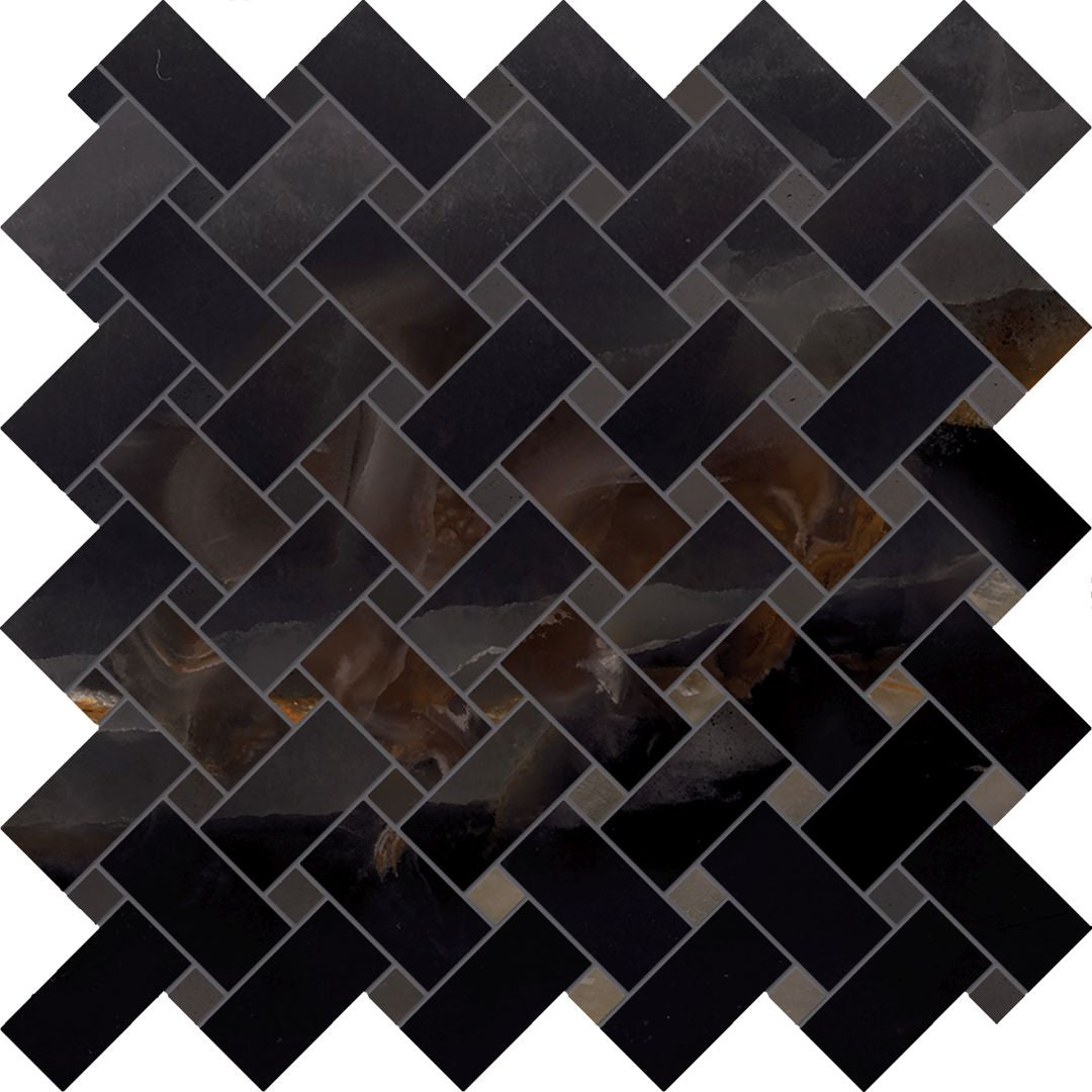 Emil Ceramica Tele Di Marmo Onyx Intrecci 12" x 12" Ceramic Mosaic