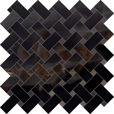 Emil Ceramica Tele Di Marmo Onyx Intrecci 12" x 12" Ceramic Mosaic