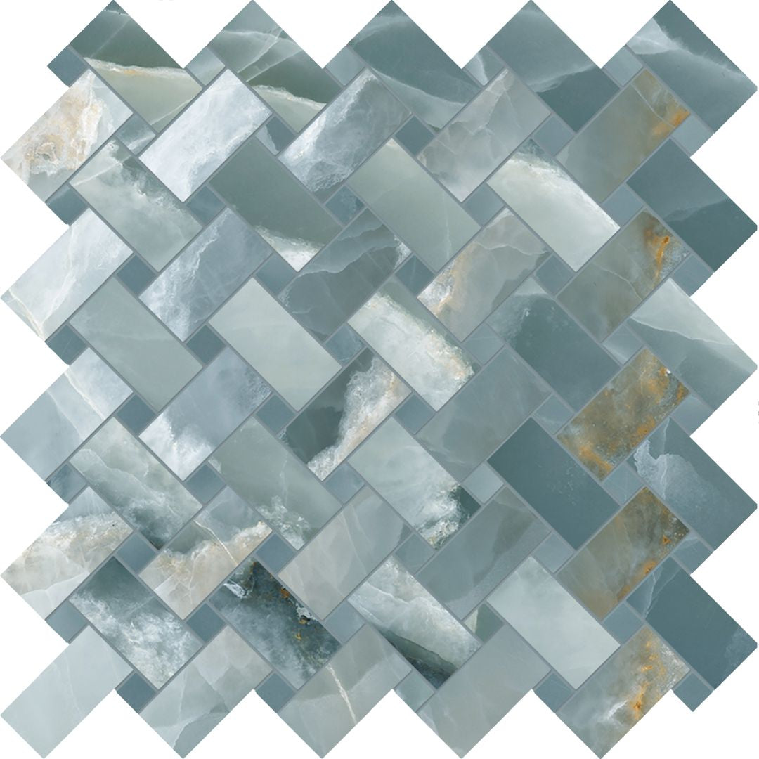 Emil Ceramica Tele Di Marmo Onyx Intrecci 12" x 12" Ceramic Mosaic