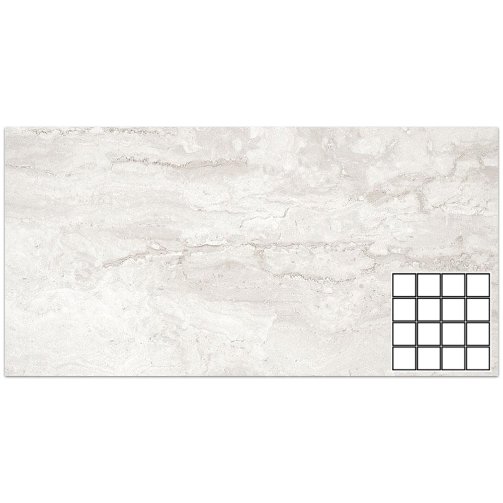 Tesoro Tivolazio 3 x 3 12" x 12" Porcelain Mosaic