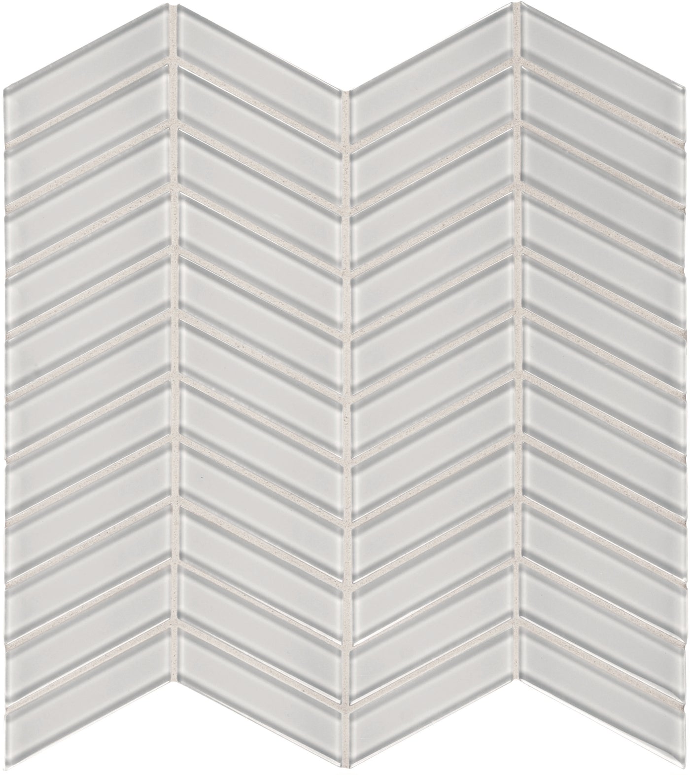 Tesoro Element Chevron 11.75" x 11.75" Glass Mosaic