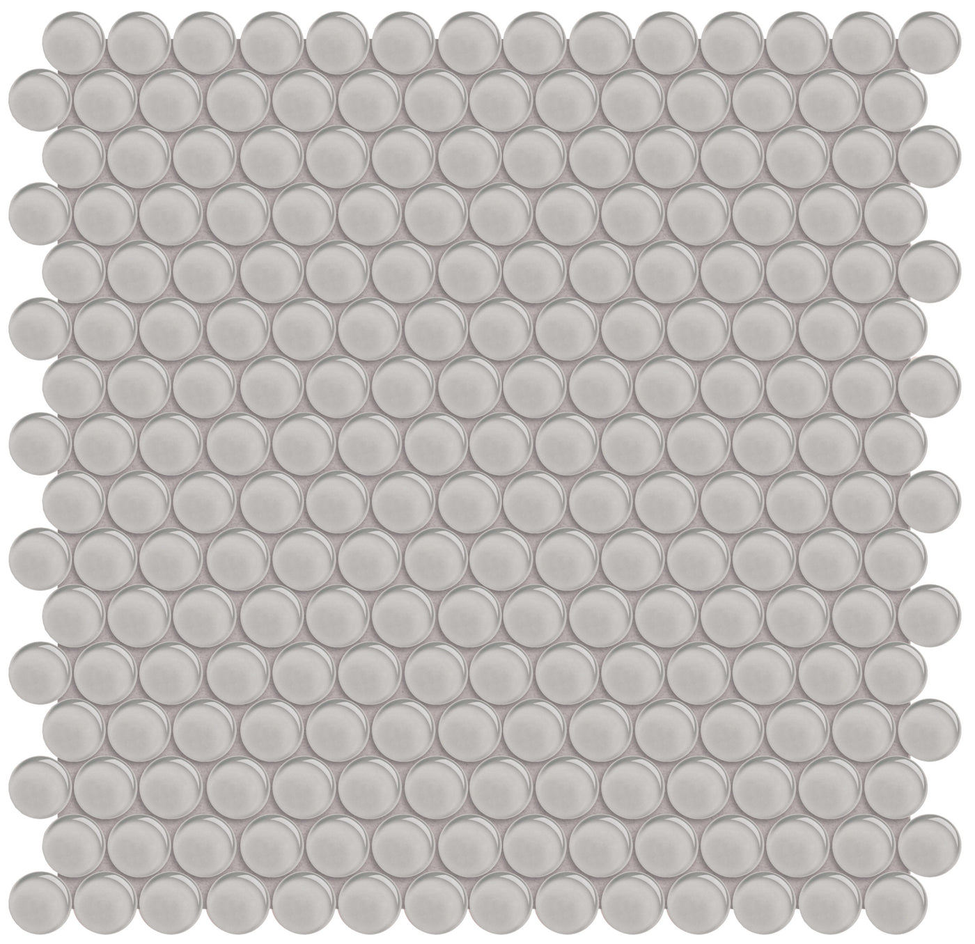 Tesoro Element Penny Round 11.5" x 11.75" Glass Mosaic