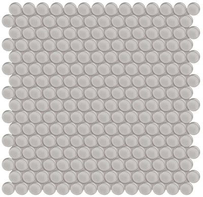 Tesoro Element Penny Round 11.5" x 11.75" Glass Mosaic