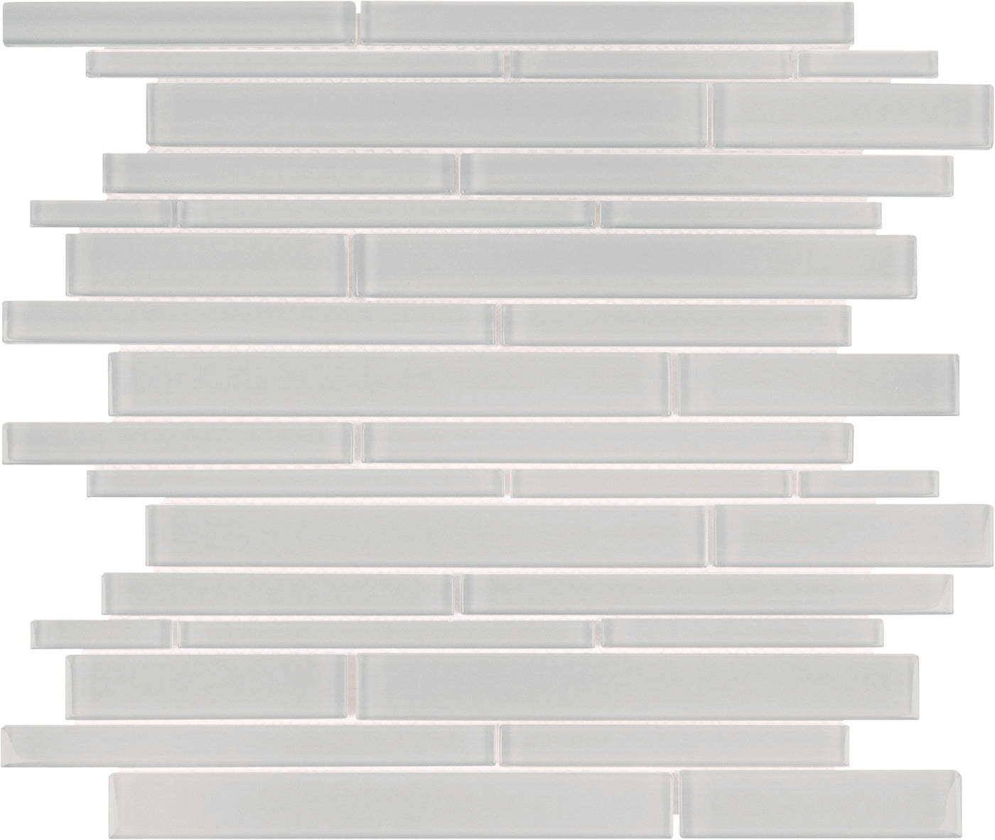 Tesoro Element 2 x 6 Random Linear 11.75" x 11.75" Glass Mosaic