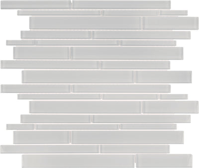 Tesoro Element 2 x 6 Random Linear 11.75" x 11.75" Glass Mosaic