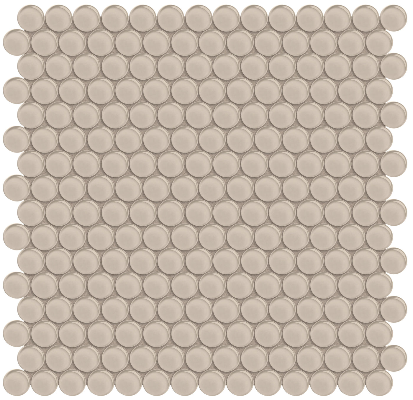 Tesoro Element Penny Round 11.5" x 11.75" Glass Mosaic