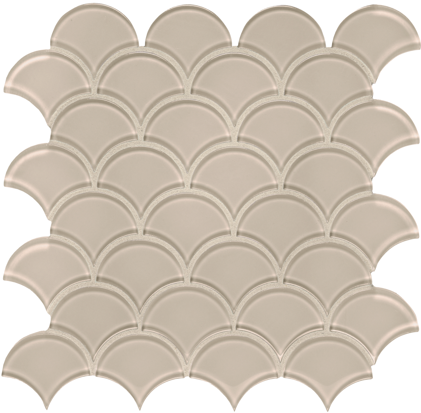 Tesoro Element Scallop 11.75" x 11.75" Glass Mosaic