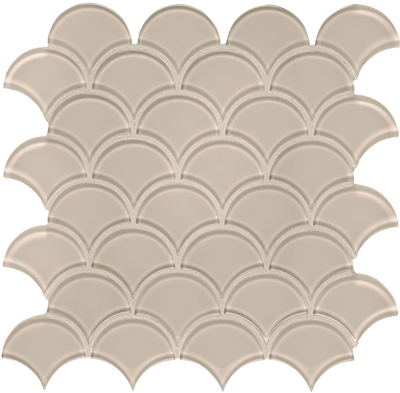 Tesoro Element Scallop 11.75" x 11.75" Glass Mosaic