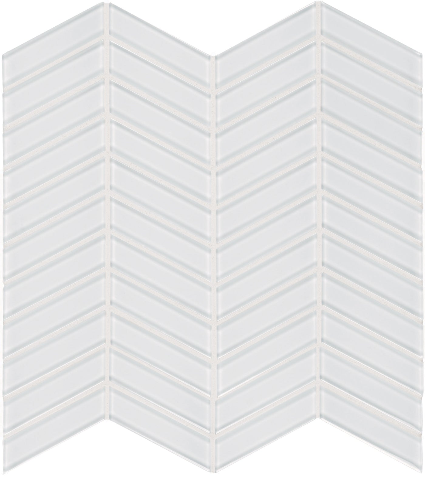 Tesoro Element Chevron 11.75" x 11.75" Glass Mosaic