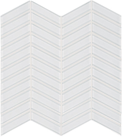 Tesoro Element Chevron 11.75" x 11.75" Glass Mosaic