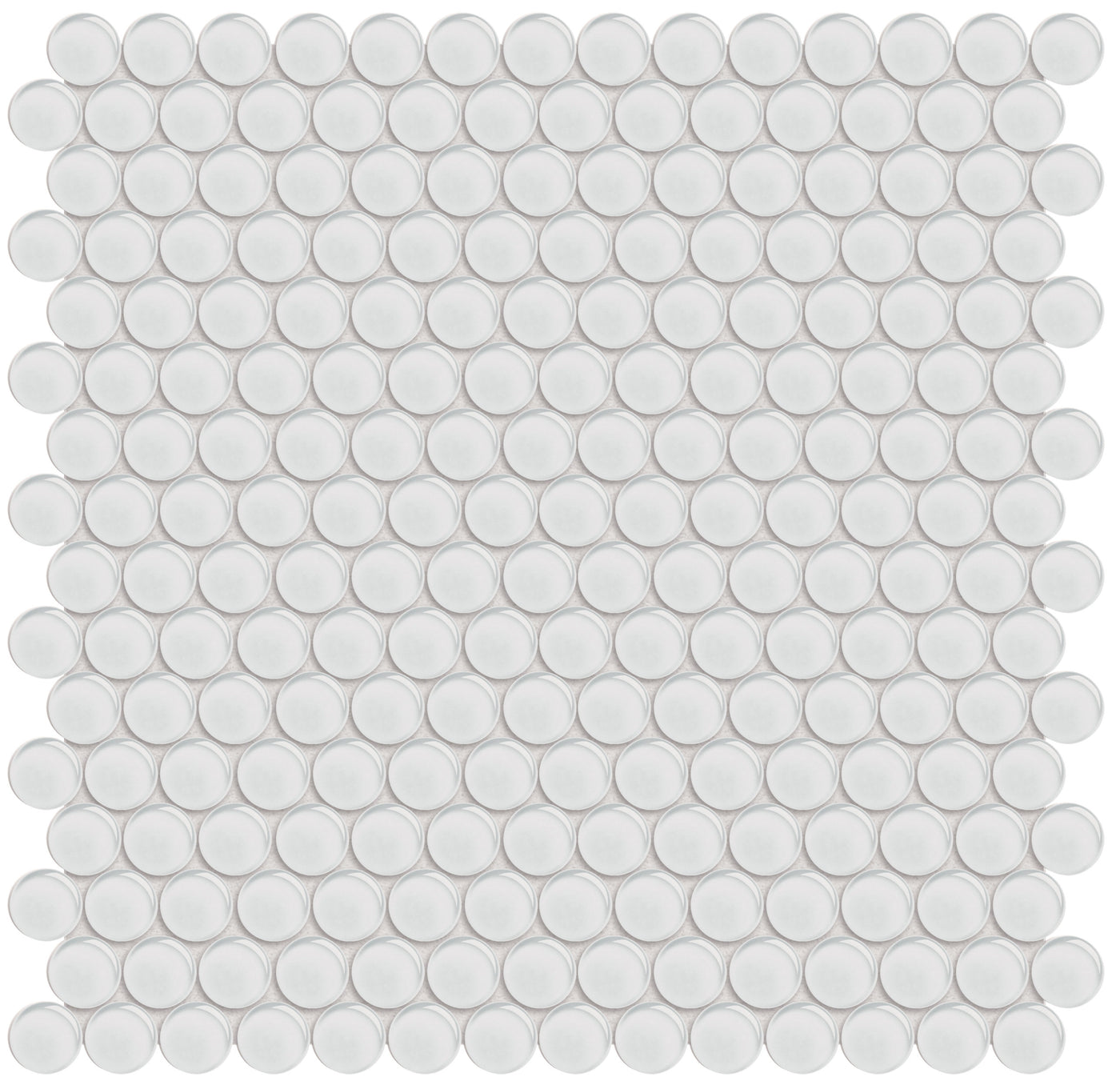 Tesoro Element Penny Round 11.5" x 11.75" Glass Mosaic