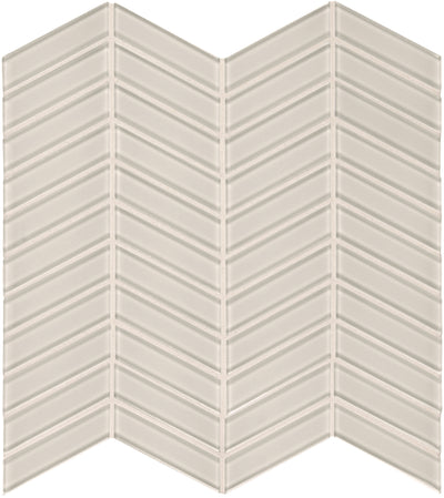 Tesoro Element Chevron 11.75" x 11.75" Glass Mosaic