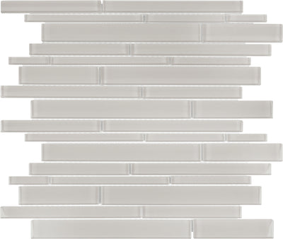 Tesoro Element 2 x 6 Random Linear 11.75" x 11.75" Glass Mosaic