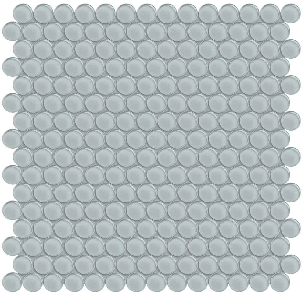 QDI Surfaces Element Penny Round 12" x 12" Glass Mosaic