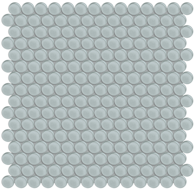 QDI Surfaces Element Penny Round 12" x 12" Glass Mosaic