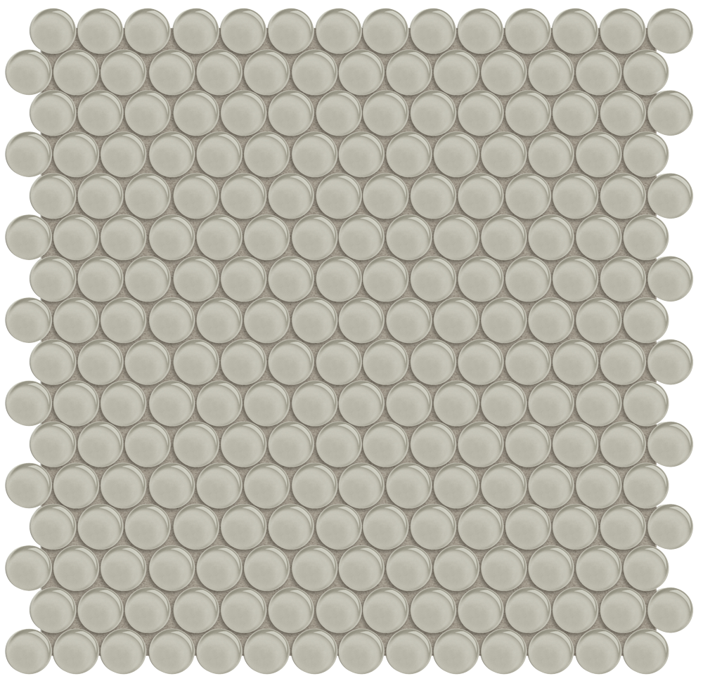 QDI Surfaces Element Penny Round 12" x 12" Glass Mosaic