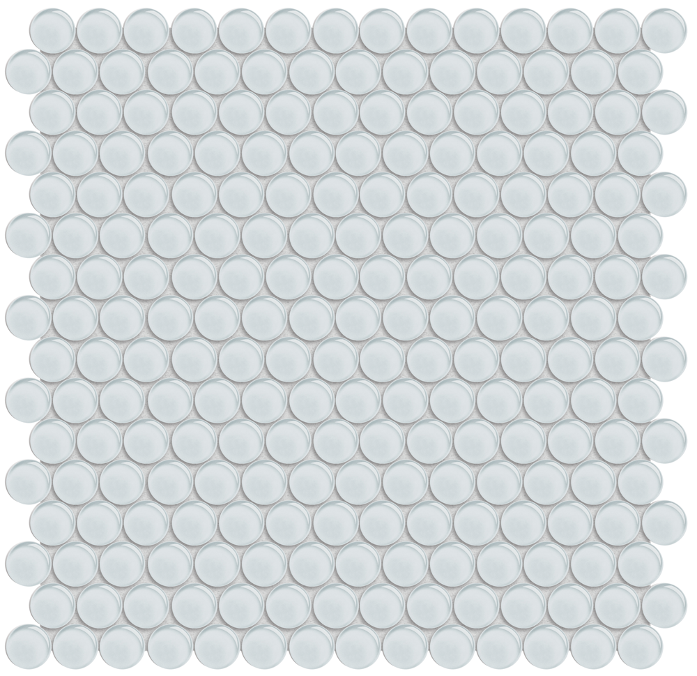 QDI Surfaces Element Penny Round 12" x 12" Glass Mosaic