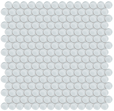 QDI Surfaces Element Penny Round 12" x 12" Glass Mosaic