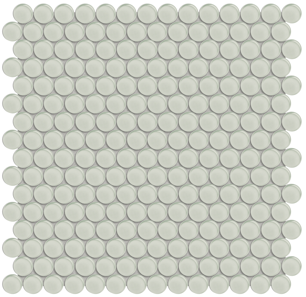 QDI Surfaces Element Penny Round 12" x 12" Glass Mosaic