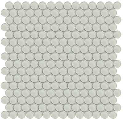 QDI Surfaces Element Penny Round 12" x 12" Glass Mosaic
