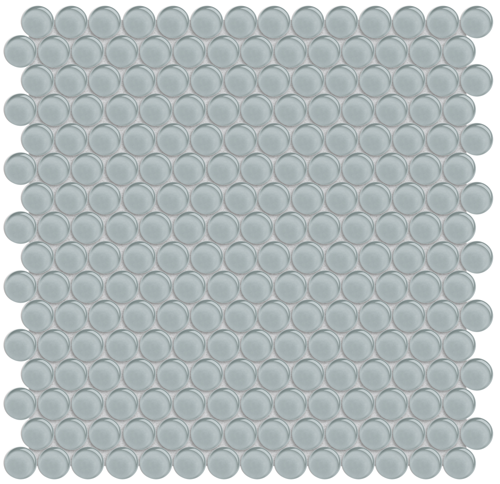 QDI Surfaces Element Penny Round 12" x 12" Glass Mosaic
