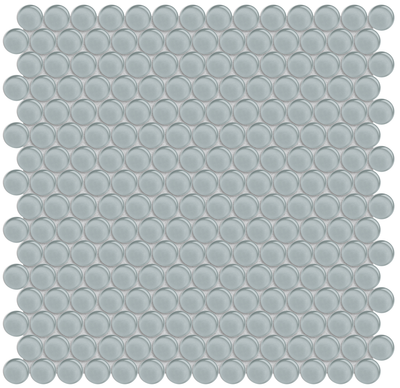 QDI Surfaces Element Penny Round 12" x 12" Glass Mosaic