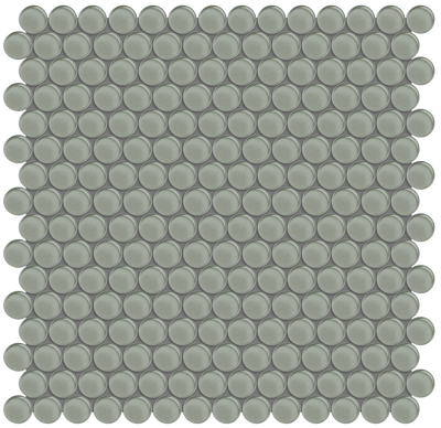 QDI Surfaces Element Penny Round 12" x 12" Glass Mosaic
