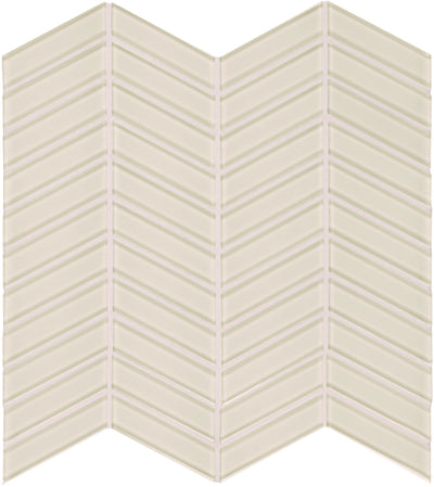 Tesoro Element Chevron 11.75" x 11.75" Glass Mosaic