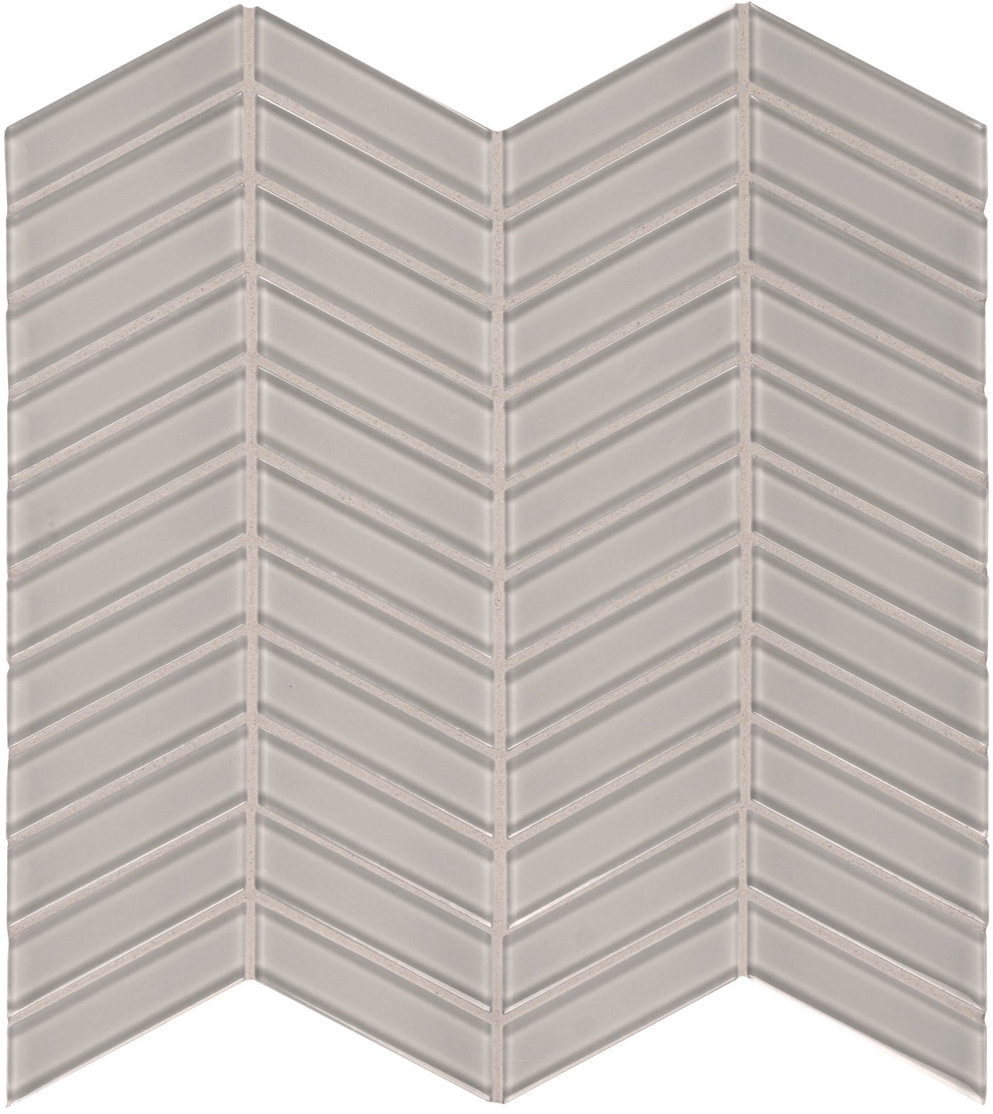 Tesoro Element Chevron 11.75" x 11.75" Glass Mosaic