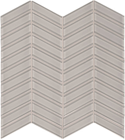 Tesoro Element Chevron 11.75" x 11.75" Glass Mosaic