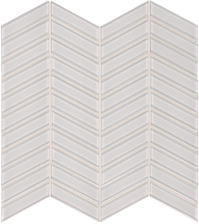 Tesoro Element Chevron 11.75" x 11.75" Glass Mosaic