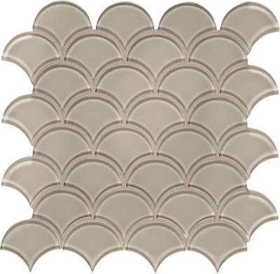 Tesoro Element Scallop 11.75" x 11.75" Glass Mosaic