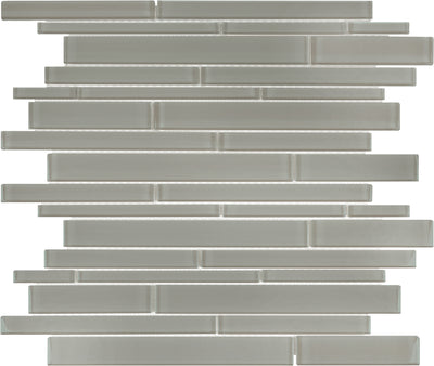 Tesoro Element 2 x 6 Random Linear 11.75" x 11.75" Glass Mosaic