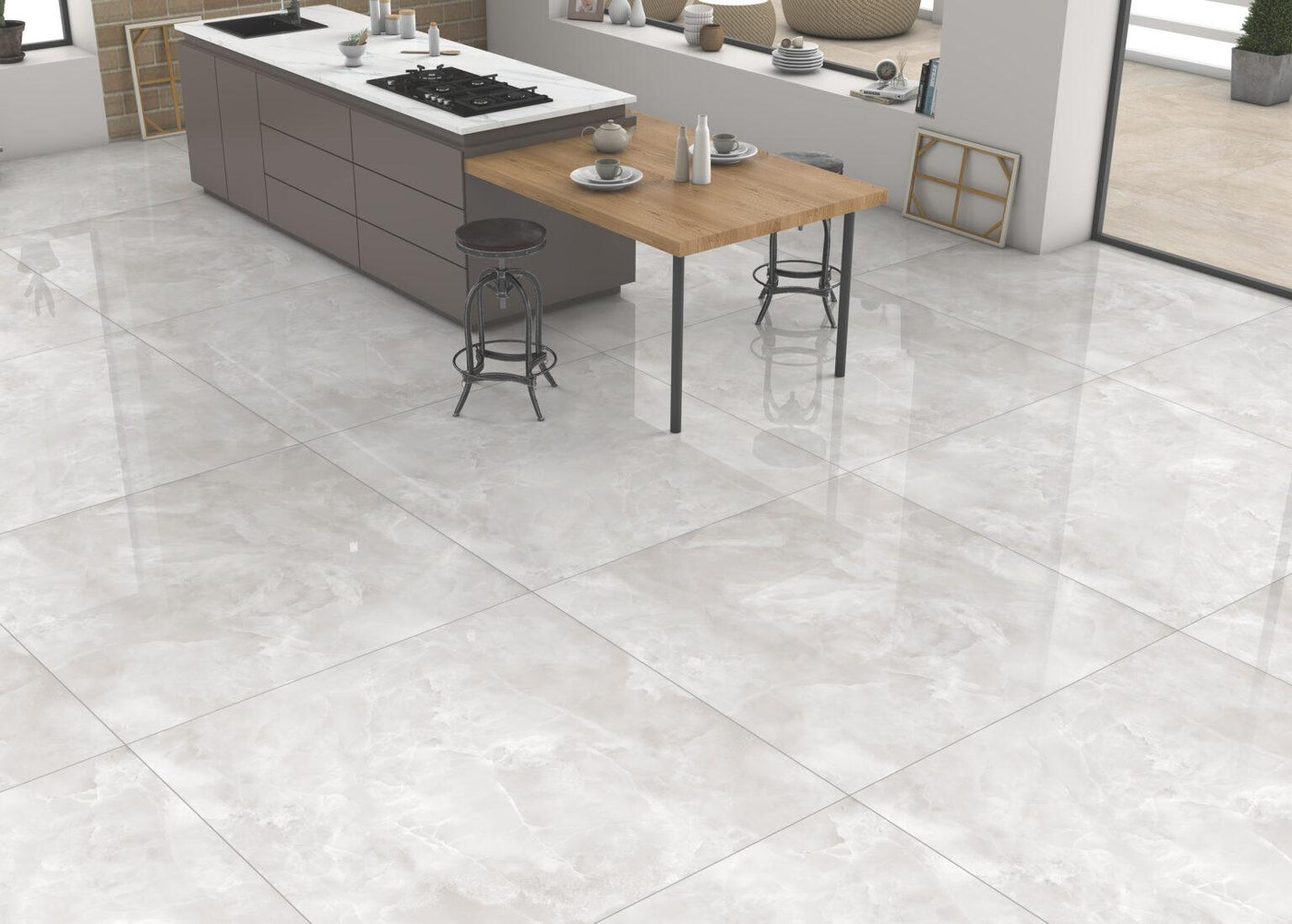 Tesoro Madras 48" x 48" Porcelain Tile