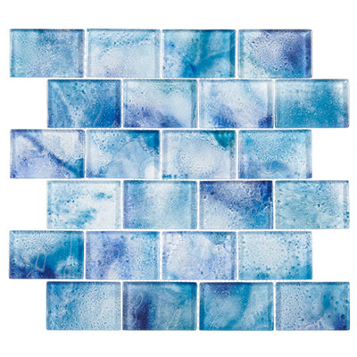 Frothy Swirls 12" x 12" Glass Mosaic