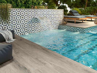 QDI Surfaces Fleur 6" x 6" Porcelain Tile